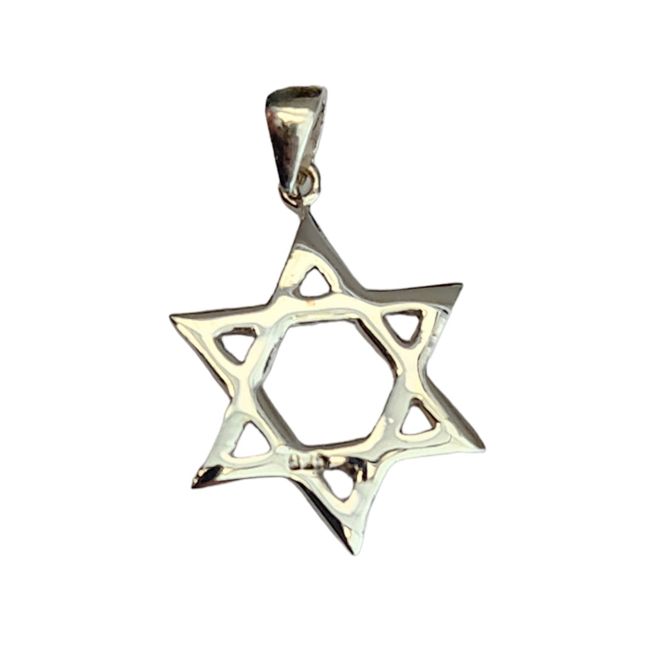 Sterling Silver Jewish Star of David Pendant Solid