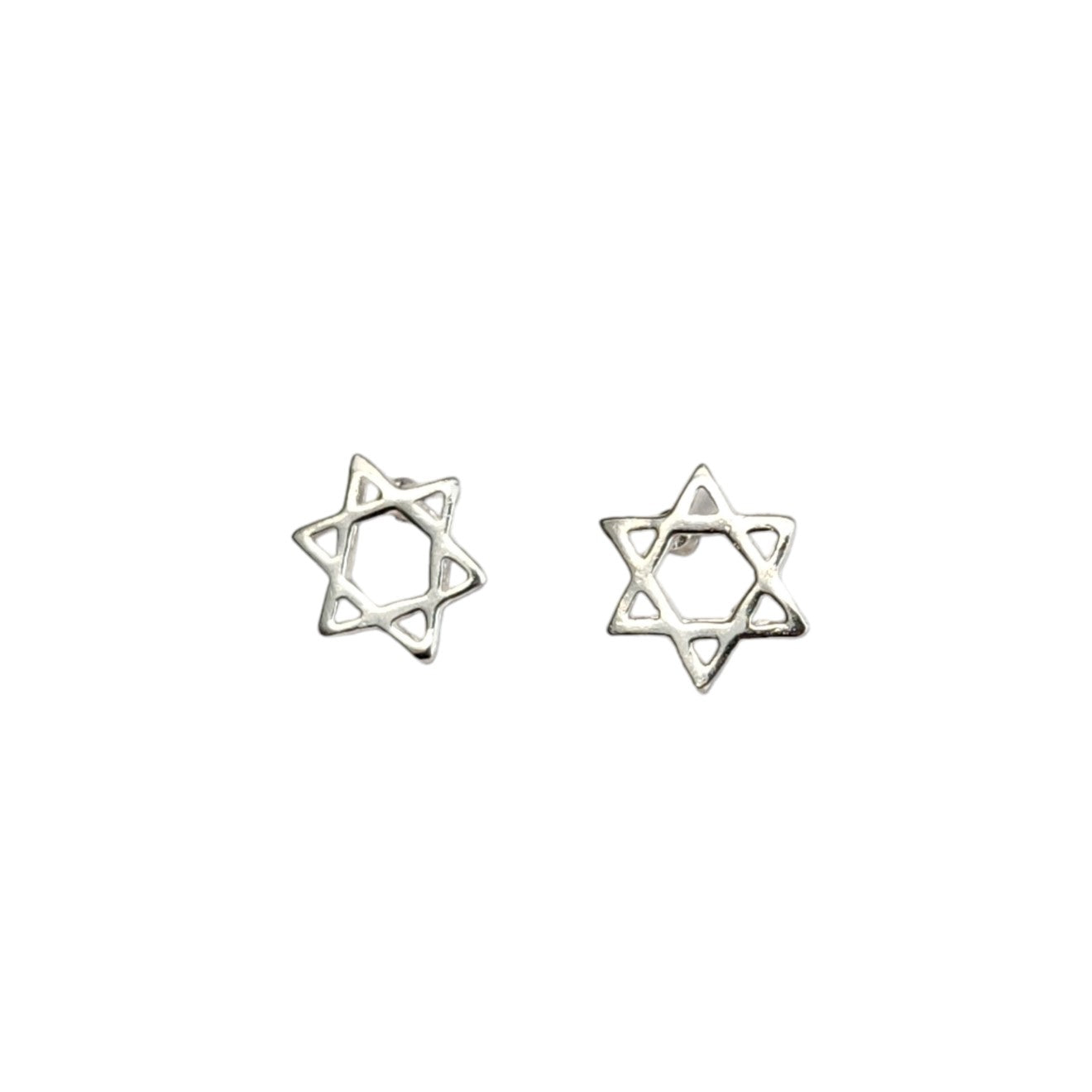 Sterling Silver Jewish Star of David Stud Earrings