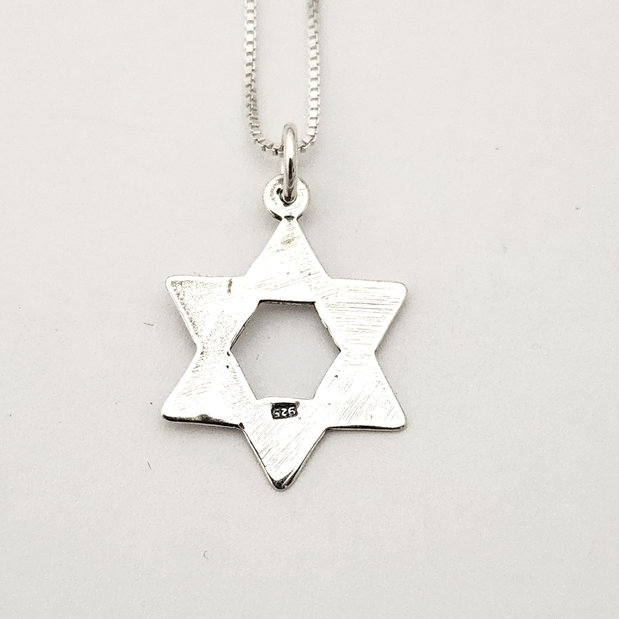 Sterling Silver Woven Star of David Oxidized Necklace