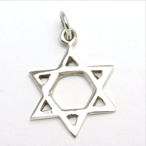 Sterling Silver Jewish Star of David Classic Pendant - JewelryJudaica