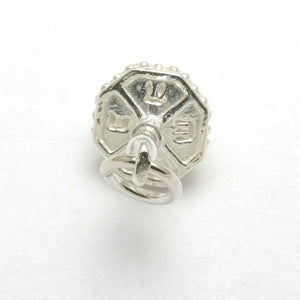 Sterling Silver Dreidel 3D Pendant Hannukah - JewelryJudaica