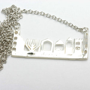 Sterling Silver Jerusalem Pendant Necklace - JewelryJudaica