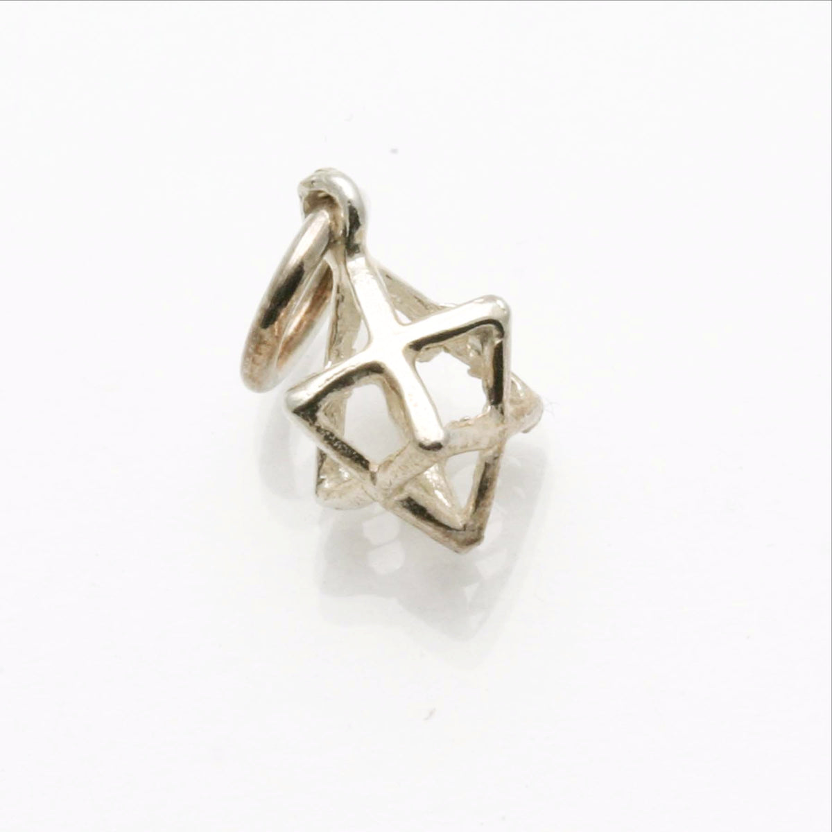 Sterling Silver Jewish Star of David Merkava Pendant Small - JewelryJudaica