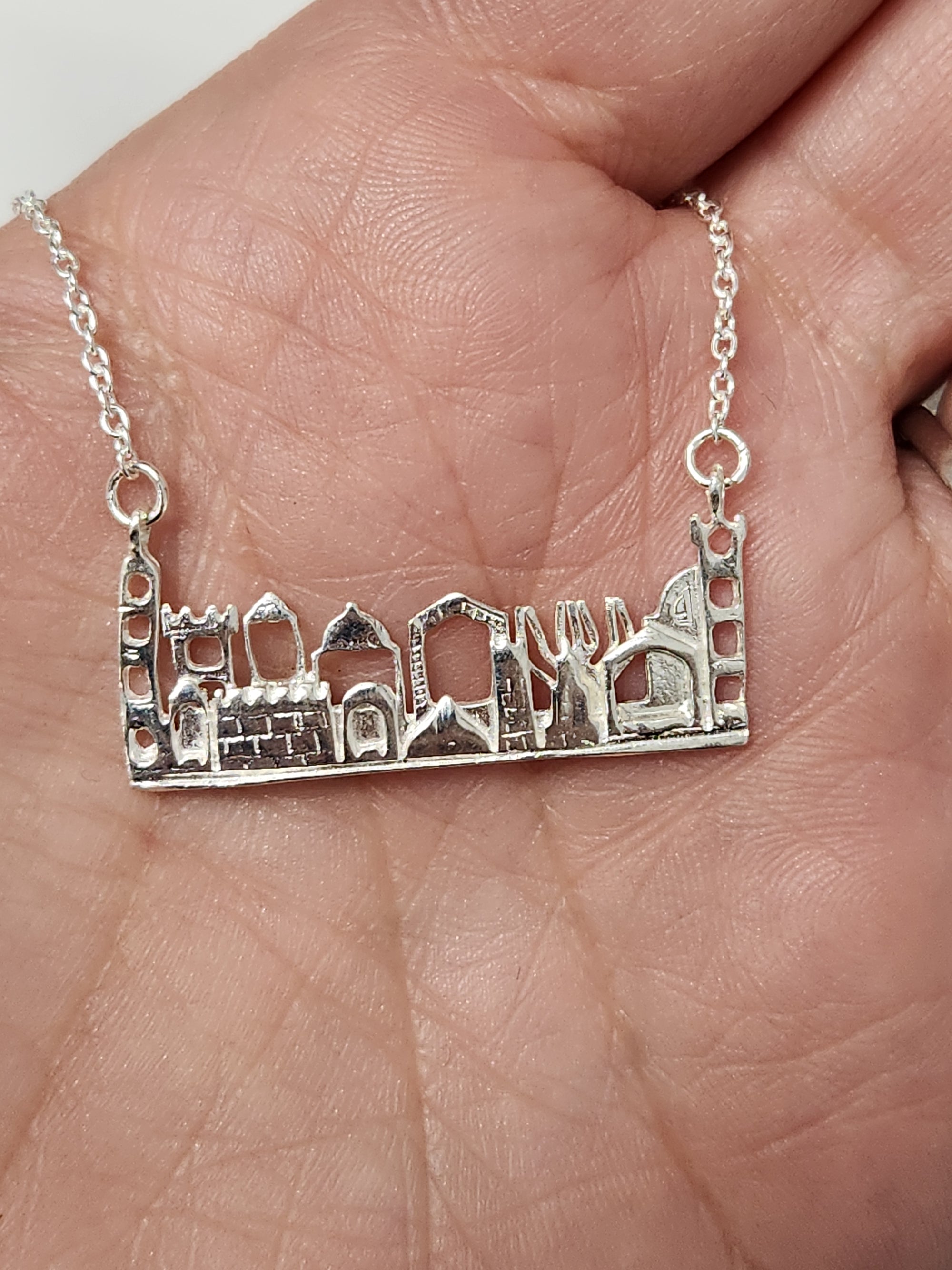 Sterling Silver Jerusalem Pendant Necklace