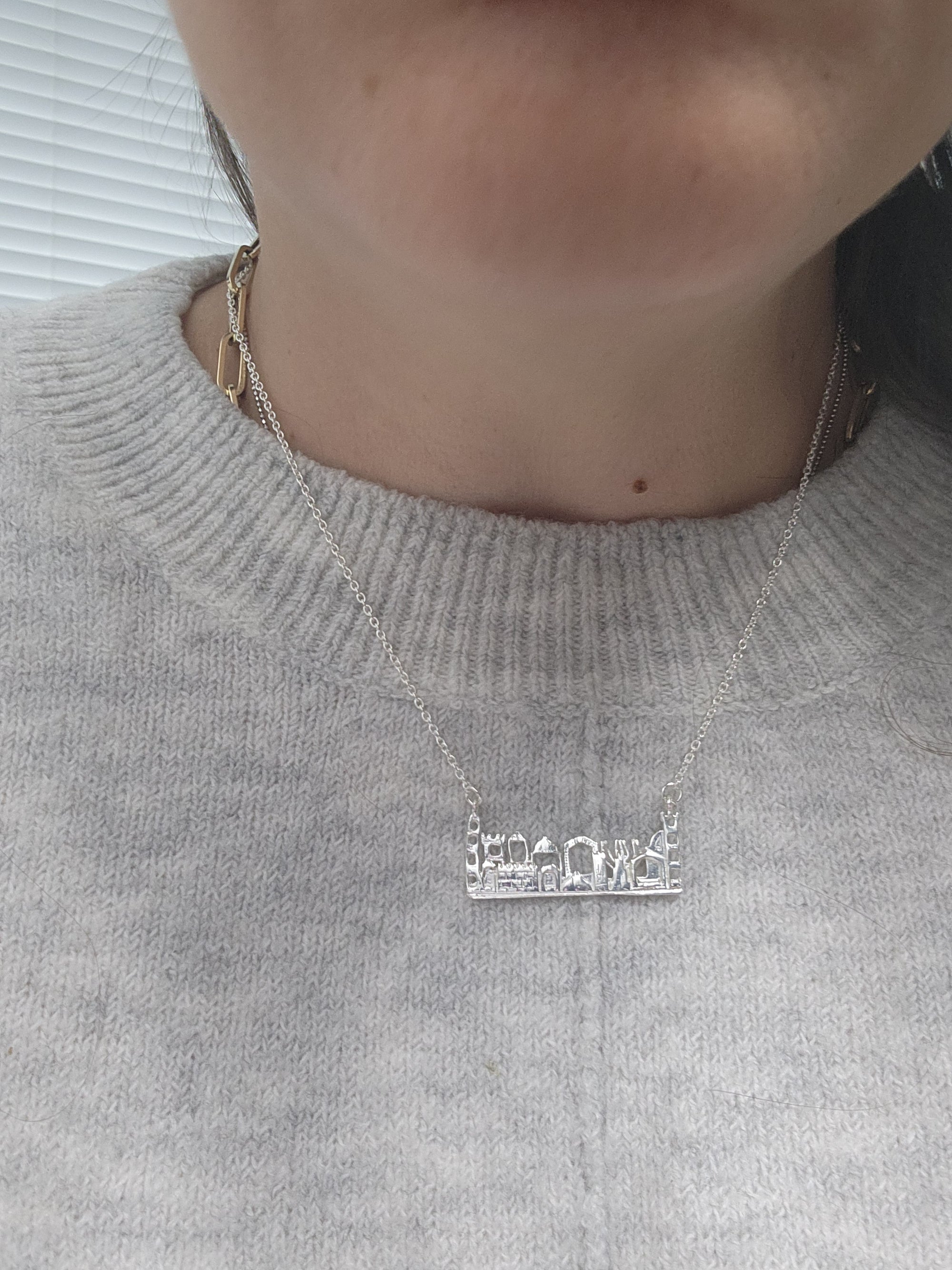 Sterling Silver Jerusalem Pendant Necklace