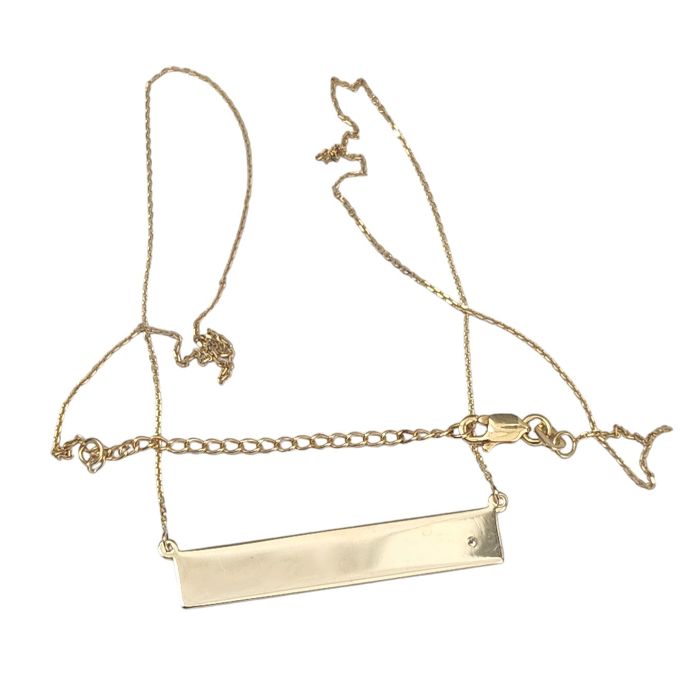 Am Israel Chai Diamond Necklace 14k yellow gold