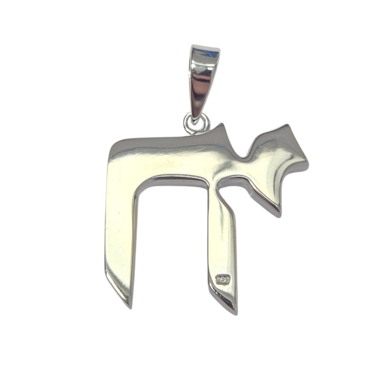 Sterling Silver Chai Pendant Large Solid