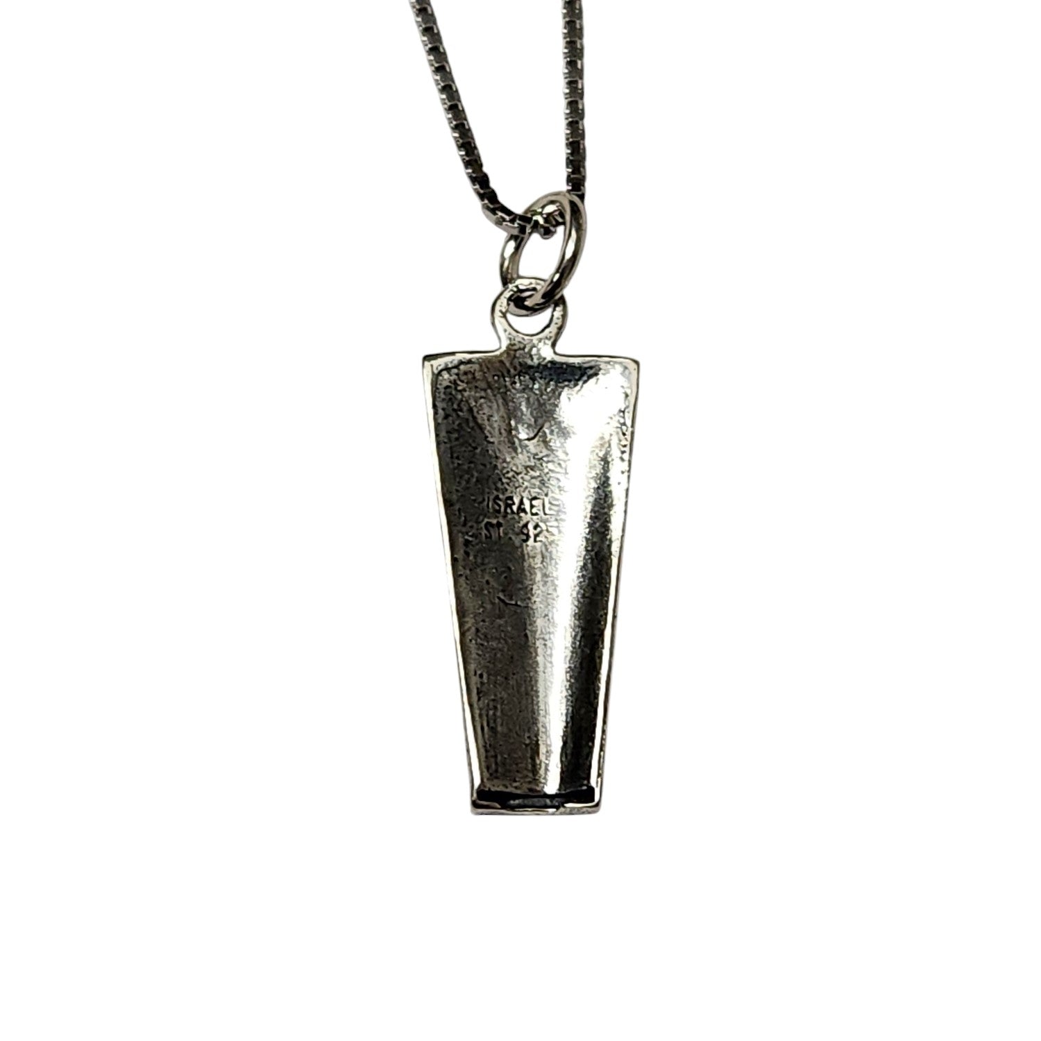 Sterling Silver Mezuzah Shadai Oxidized Necklace