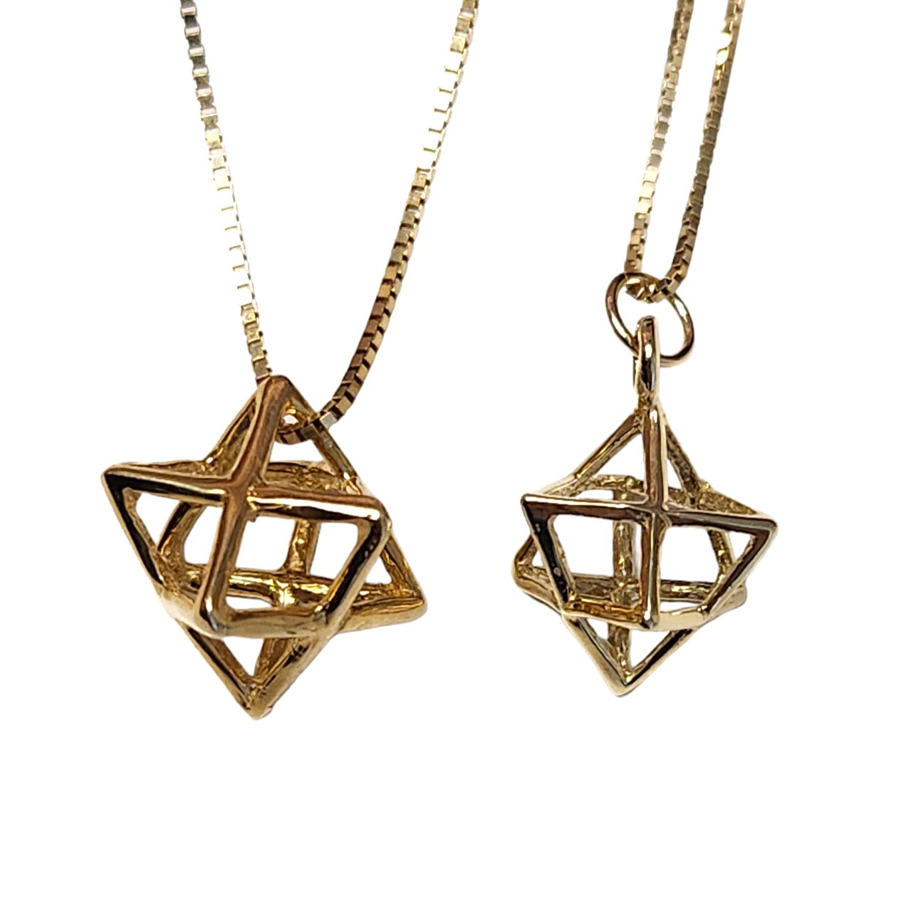 14k Jewish Star of David Merkava Pendant Medium