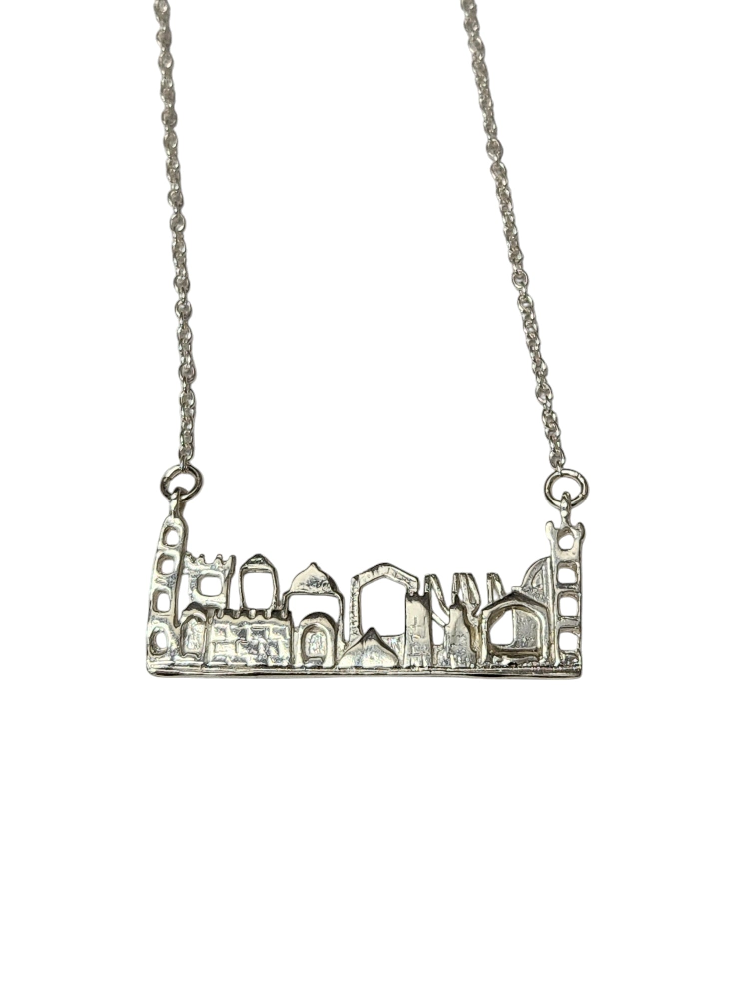 Sterling Silver Jerusalem Pendant Necklace