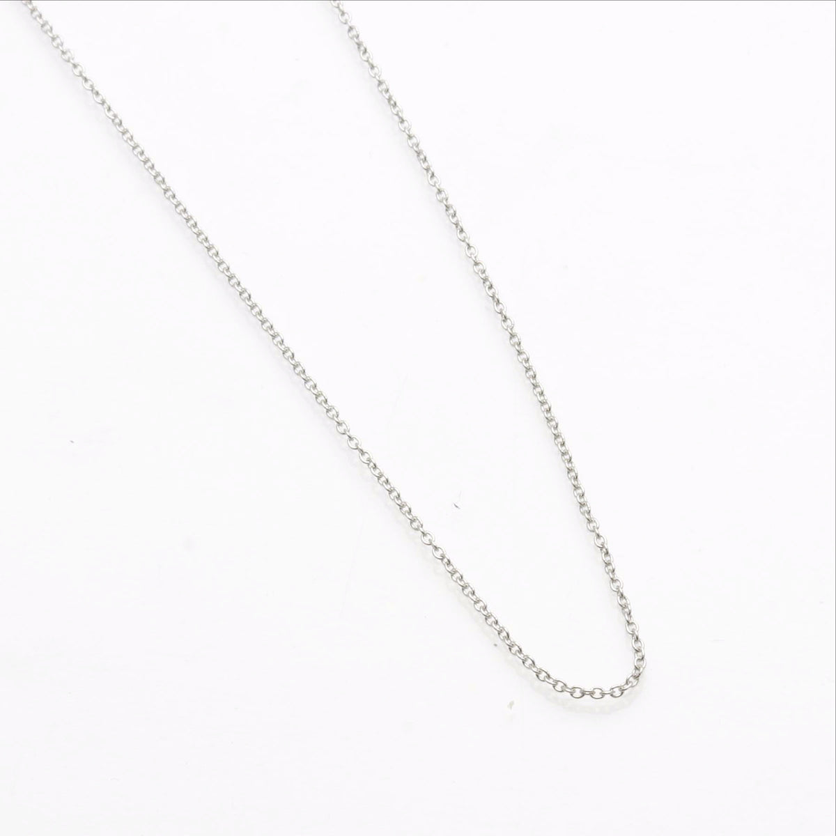 14k White gold Cable Link Chain Lightweight - JewelryJudaica