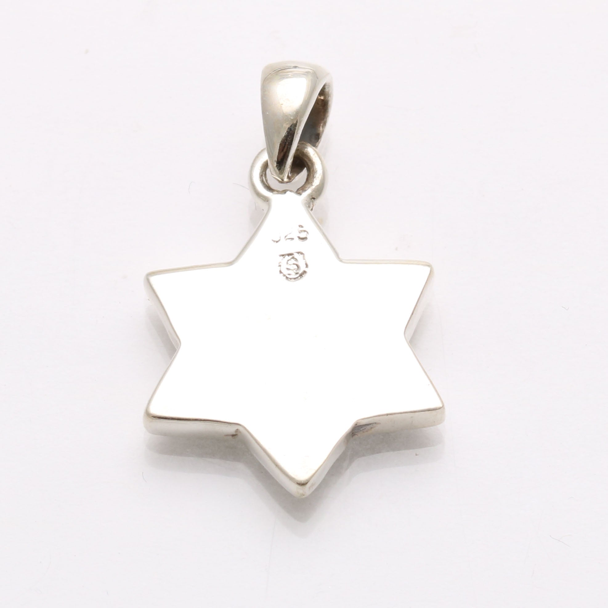 Sterling Silver Opal Star of David Menorah Pendant - JewelryJudaica