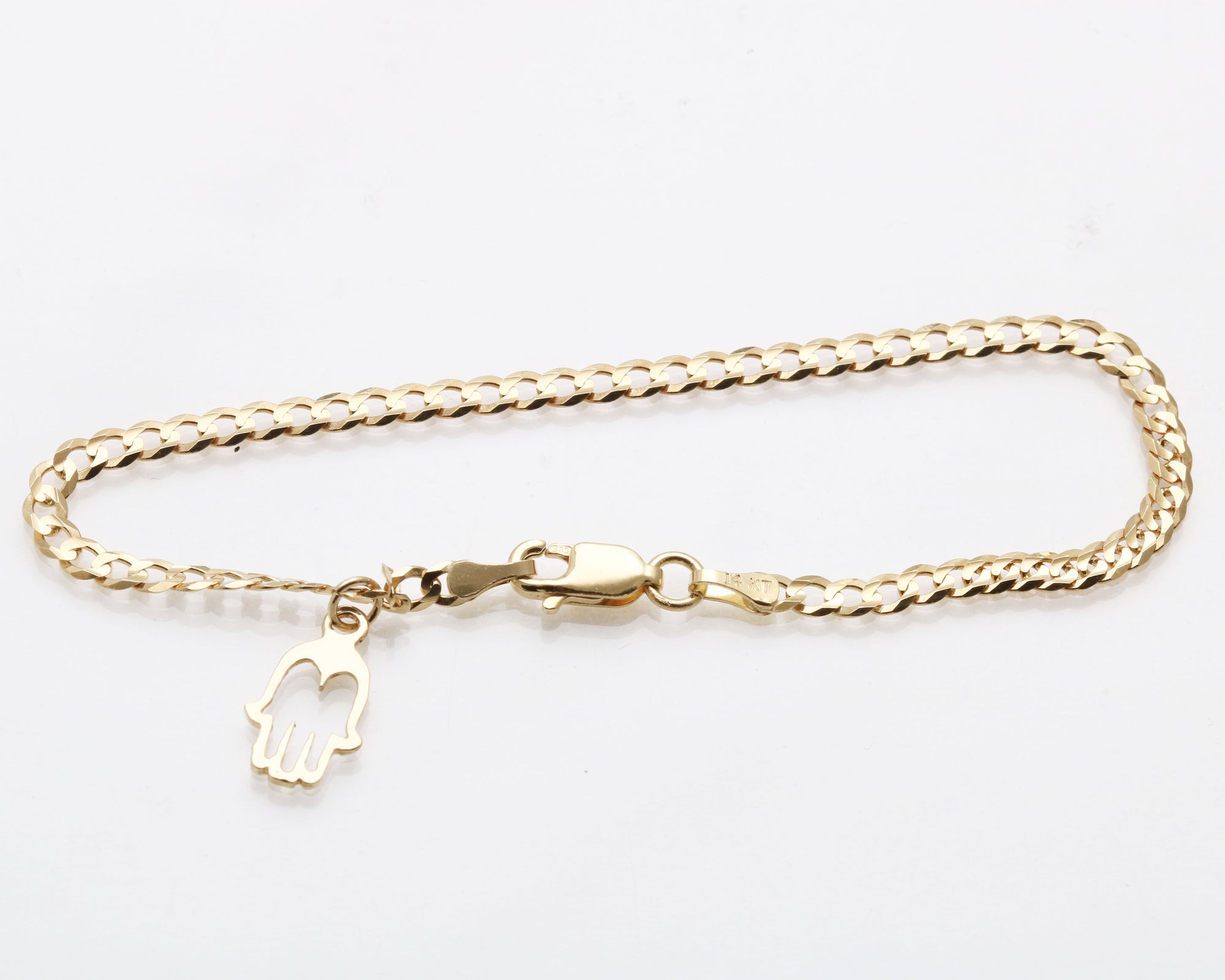 Amazoncom JULJEWELRY 14K Gold Filled Hamsa charm bracelet Hamsa Hand Of  God Gold or silver Bracelet 575 Chain Bracelets for Women  Handmade  Products