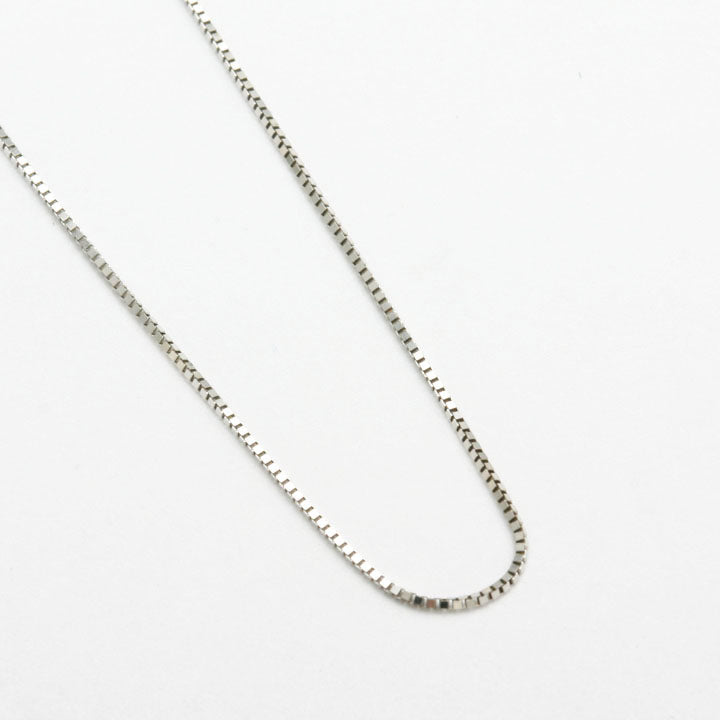 14k White Gold Box Chain Thick