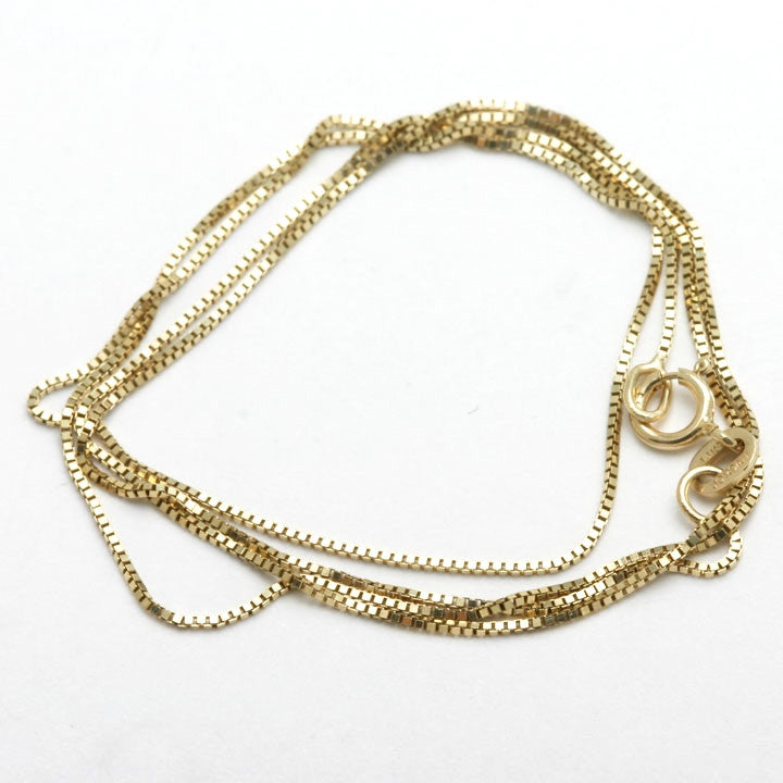 14k Yellow Gold Box Chain Medium - JewelryJudaica