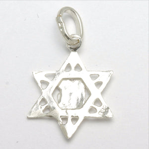 Sterling Silver Star of David 10 Commandments Pendant - JewelryJudaica