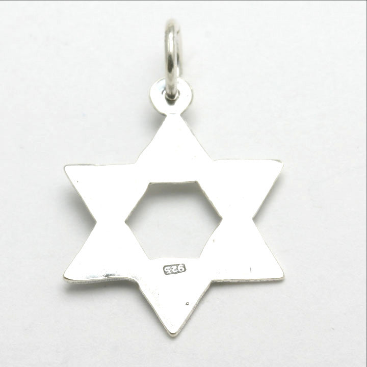 Sterling Silver Jewish Star of David Pendant Woven Oxidized - JewelryJudaica