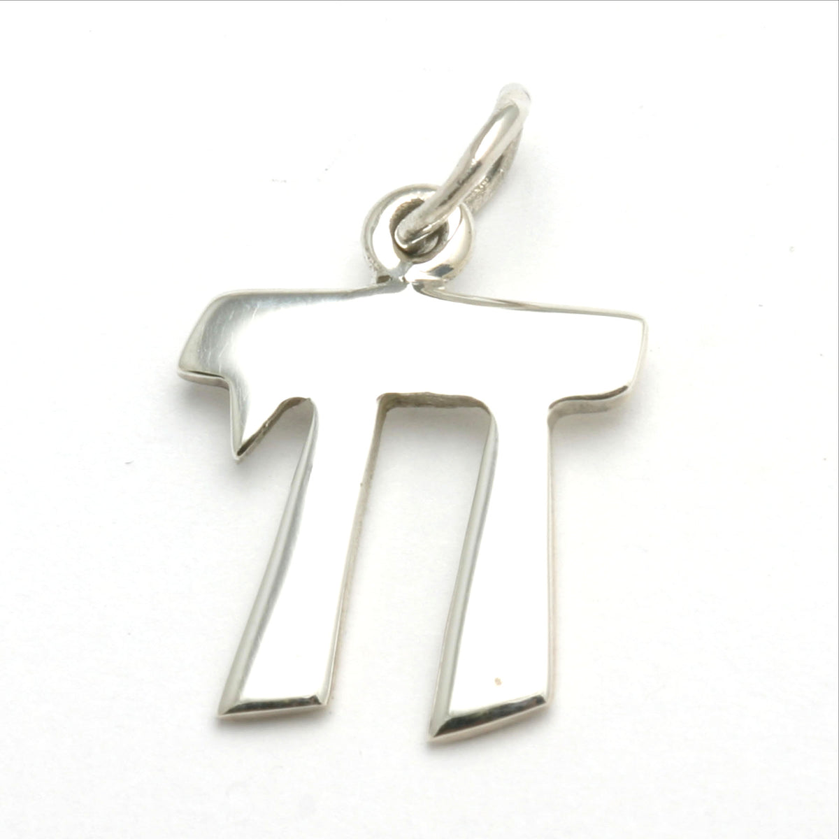 Sterling Silver Chai Pendant Modern - JewelryJudaica