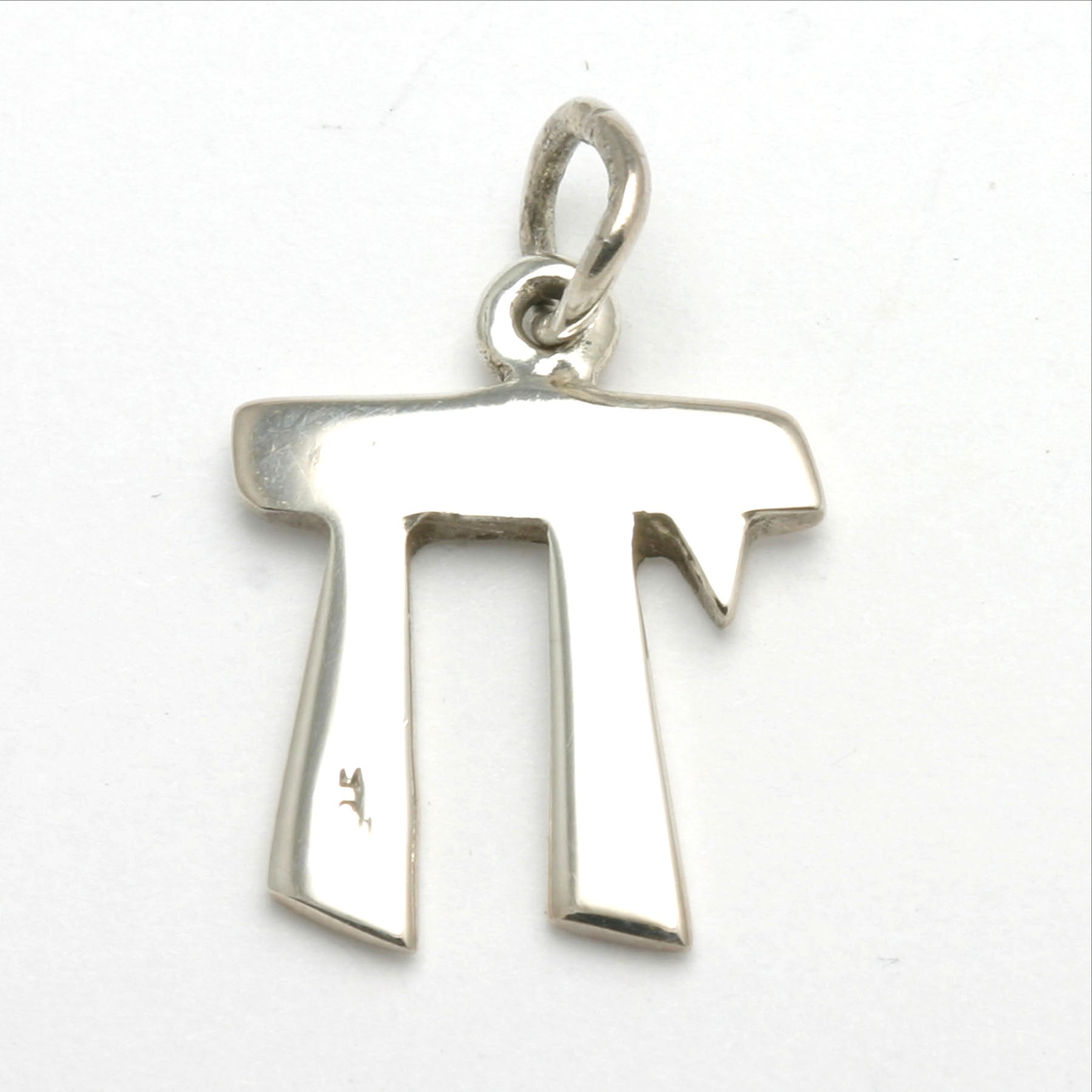 Sterling Silver Chai Pendant Modern - JewelryJudaica