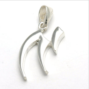 Sterling Silver Chai Modern Pendant Solid - JewelryJudaica