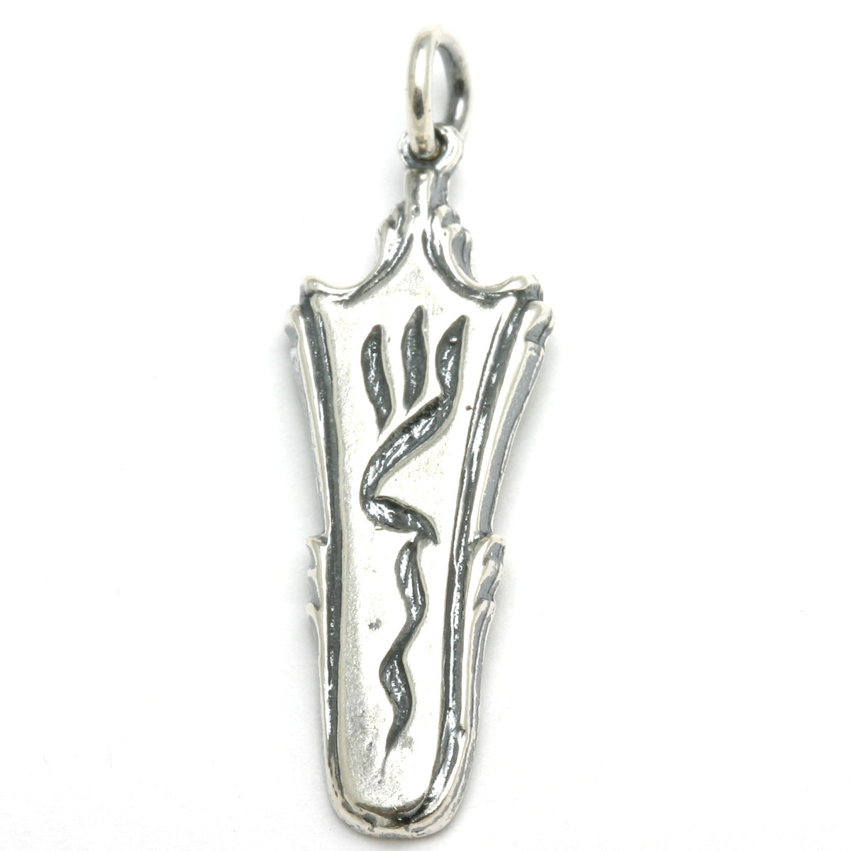 Sterling Silver Mezuzah Pendant Shadai Large - JewelryJudaica