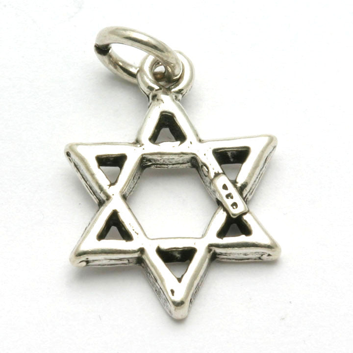 Sterling Silver Star of David Woven Pendant - JewelryJudaica