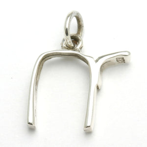 Sterling Silver Chai Pendant Modern - JewelryJudaica