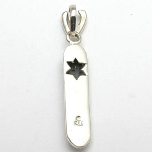 Sterling Silver Mezuzah Filigree Pendant Shin - JewelryJudaica