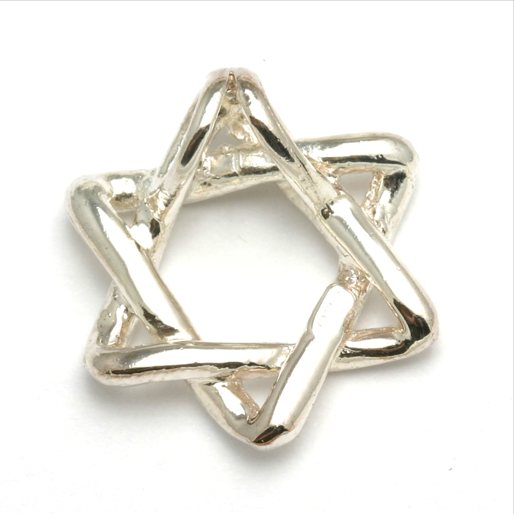 Sterling Silver Star of David Pendant Slide - JewelryJudaica