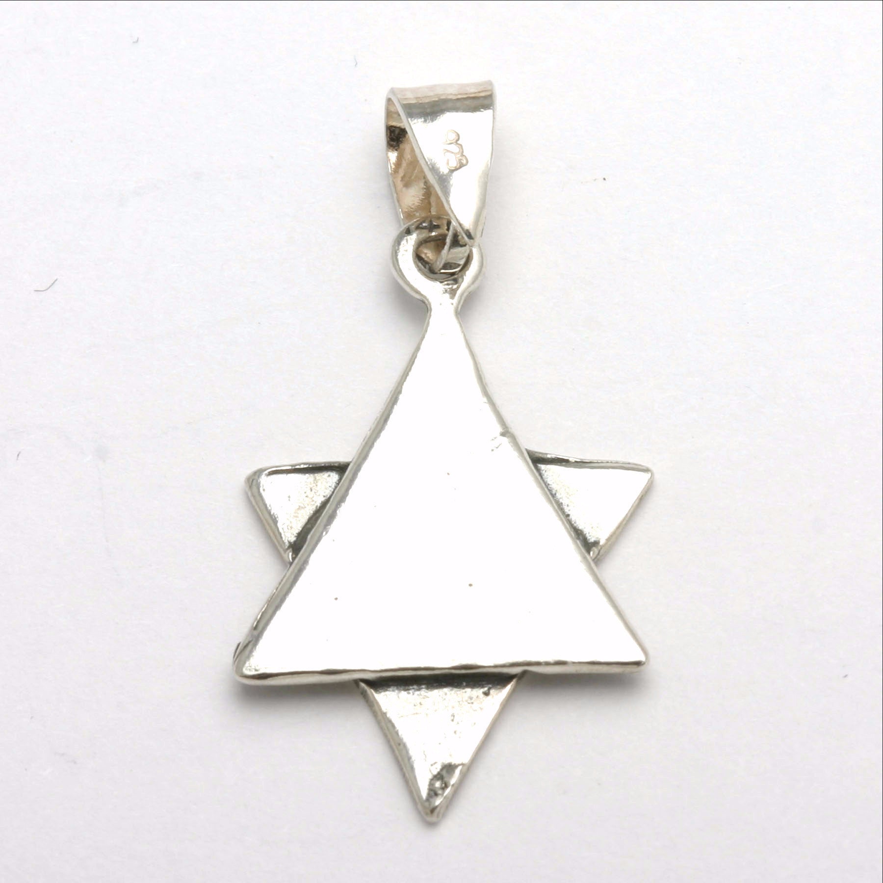 Sterling Silver Star of David Pendant Wailing Wall Motif - JewelryJudaica