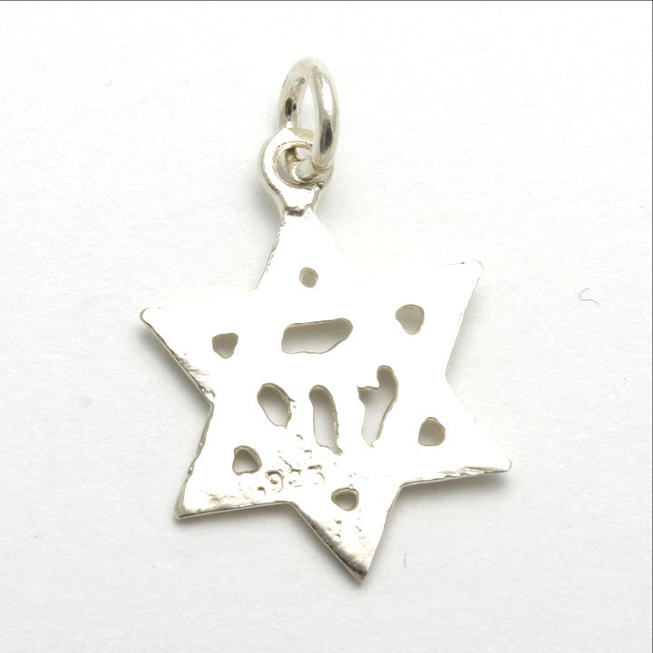 Sterling Silver Star of David Chai Pendant - JewelryJudaica