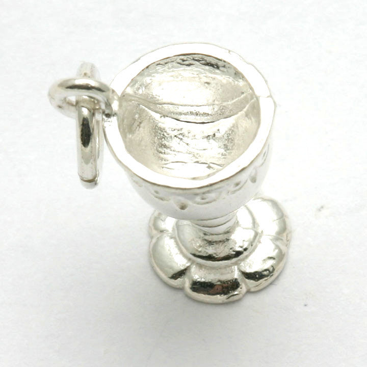 Sterling Silver Kiddush Cup Charm Shabbat - JewelryJudaica