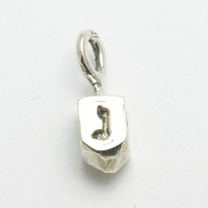 Sterling Silver Dreidel 3D Pendant Small Solid Hanukkah - JewelryJudaica