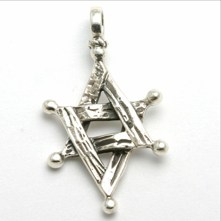 Sterling Silver Star of David Pendant Oxidized - JewelryJudaica