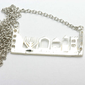 Sterling Silver Jerusalem Pendant Necklace - JewelryJudaica