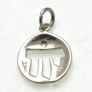 Sterling Silver Chai Encircled Pendant Smooth - JewelryJudaica