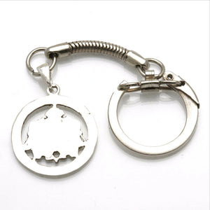 Sterling Silver Judaica Keychain Be Guarded and Protected Lion - JewelryJudaica