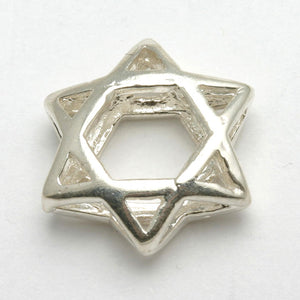 Sterling Silver Jewish Star of David Pendant Slide - JewelryJudaica