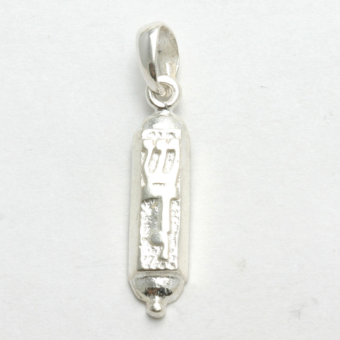 Sterling Silver Mezuzah Pendant Solid Shadai Traditional - JewelryJudaica