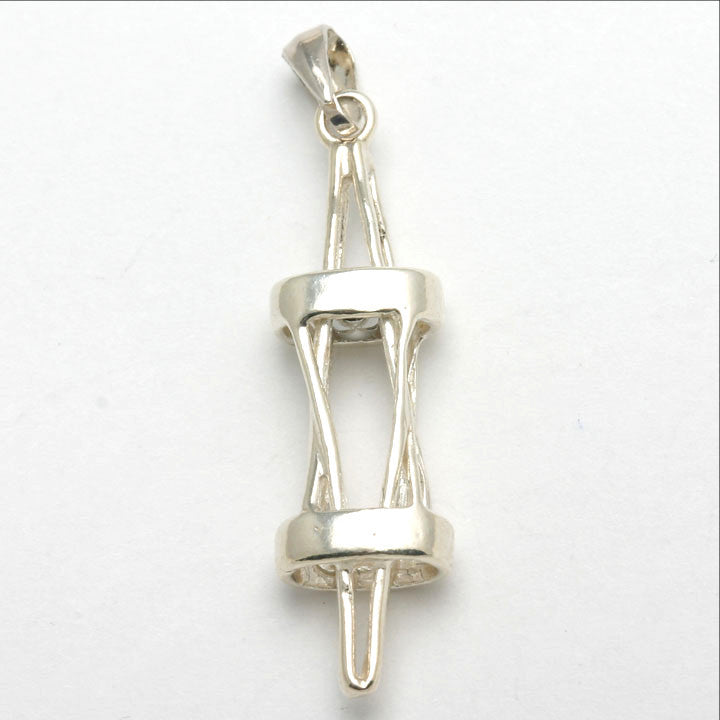 Sterling Silver Star of David Pendant 3D Rounded - JewelryJudaica