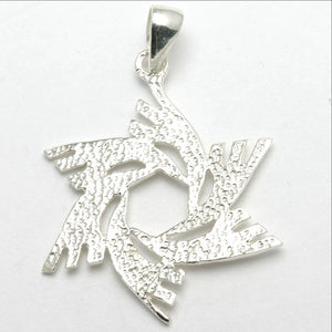 Sterling Silver Star of David Olive Branch Large - JewelryJudaica