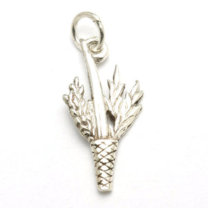 Sterling Silver Lulav Pendant Charm Sukkot - JewelryJudaica