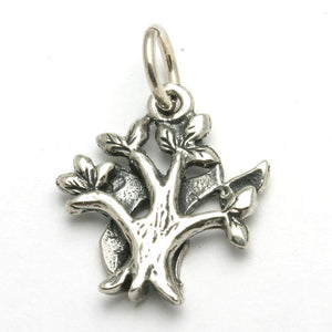 Sterling Silver Chai Tree of Life Pendant Oxidized - JewelryJudaica