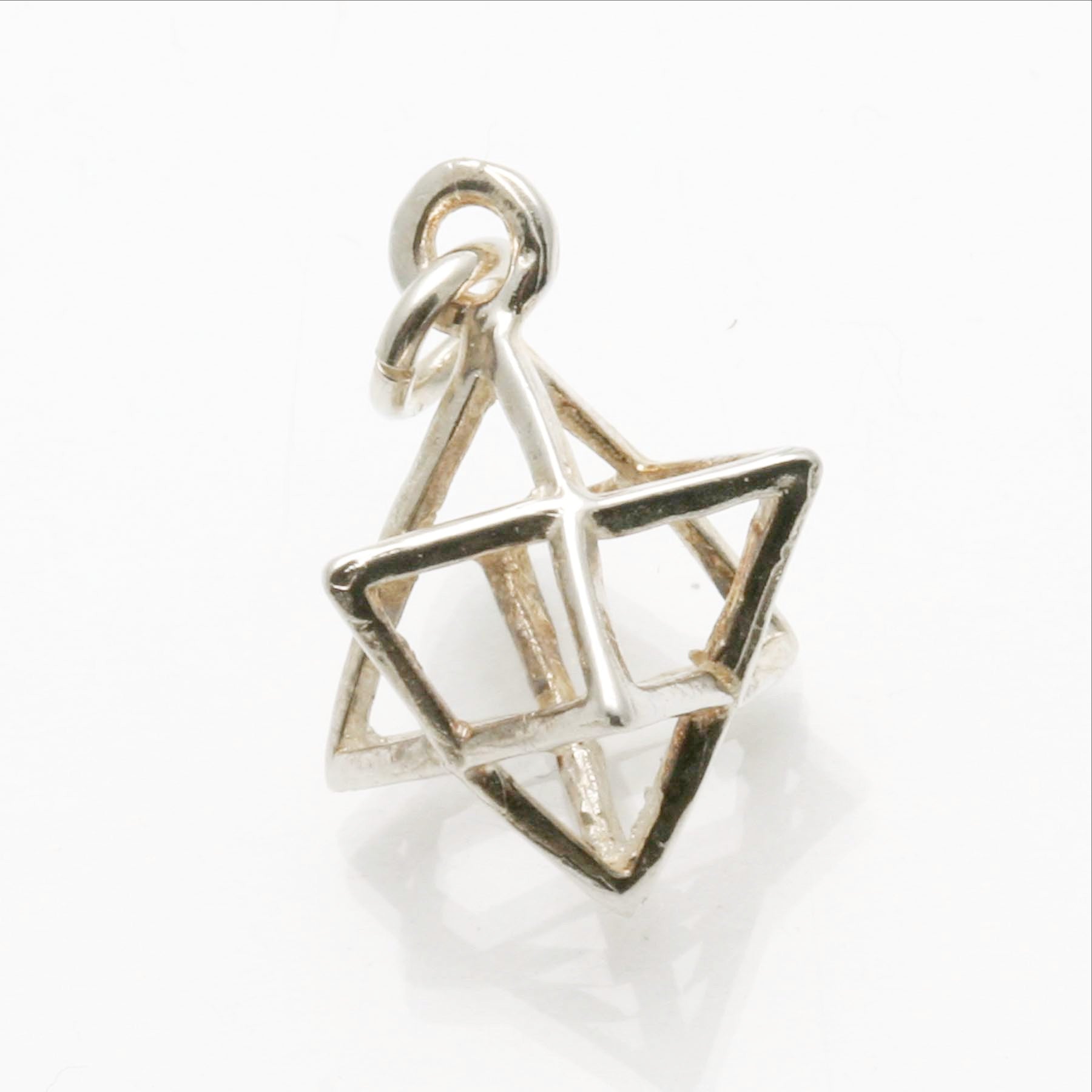 Sterling Silver Jewish Star of David Merkava Pendant Medium - JewelryJudaica