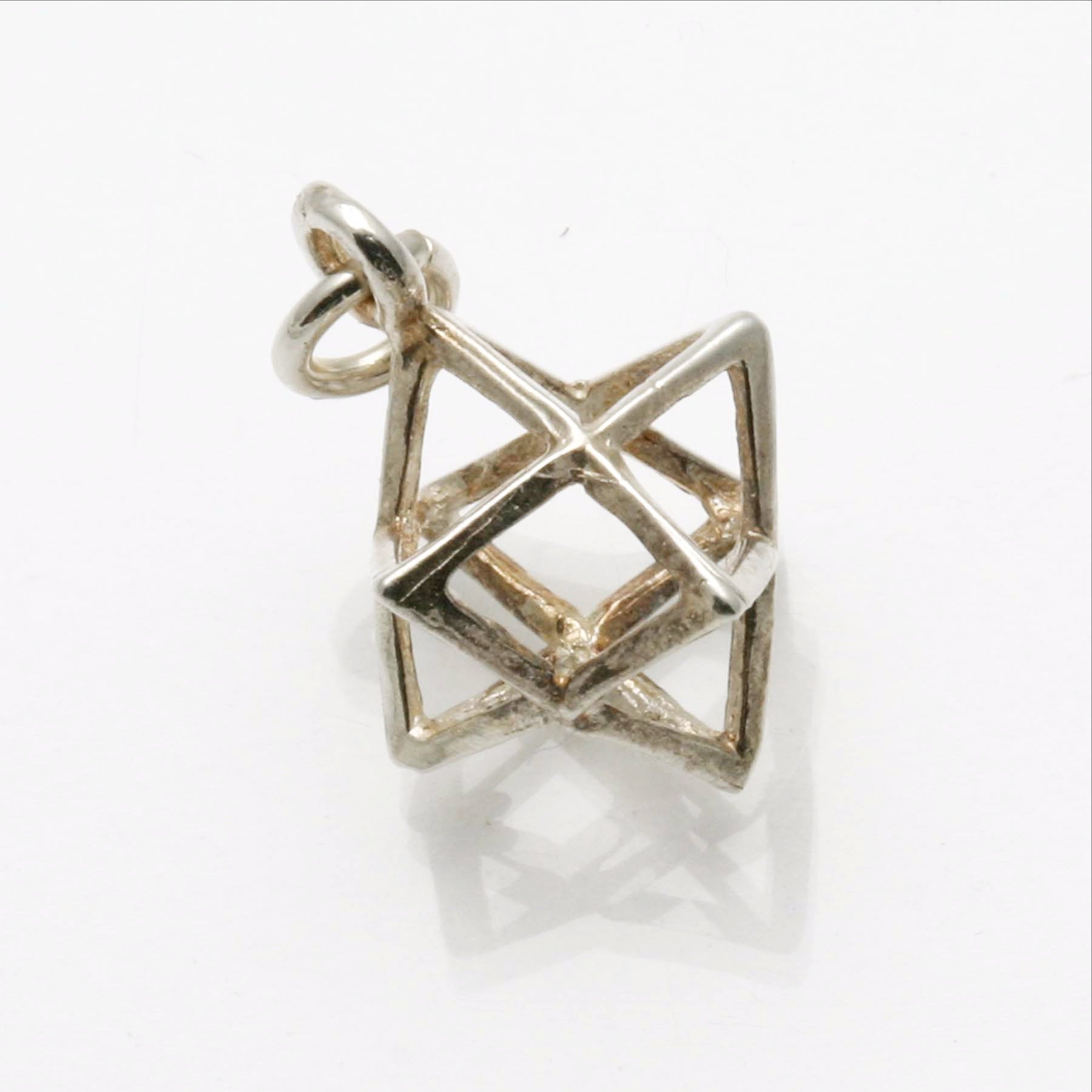 Sterling Silver Jewish Star of David Merkava Pendant Medium - JewelryJudaica