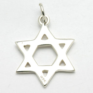 Sterling Silver Woven Star of David Pendant - JewelryJudaica