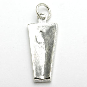 Sterling Silver Mezuzah Pendant Shadai Oxidized - JewelryJudaica