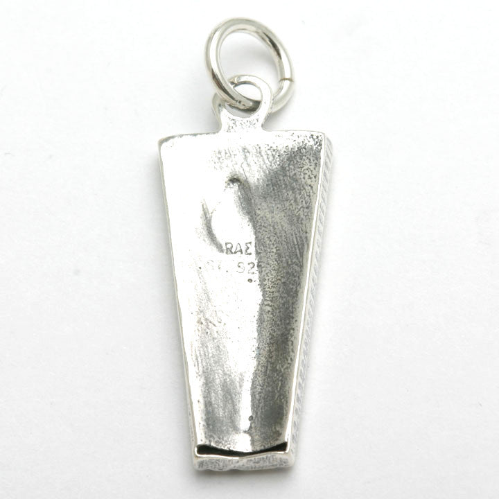 Sterling Silver Mezuzah Pendant Shadai Oxidized - JewelryJudaica