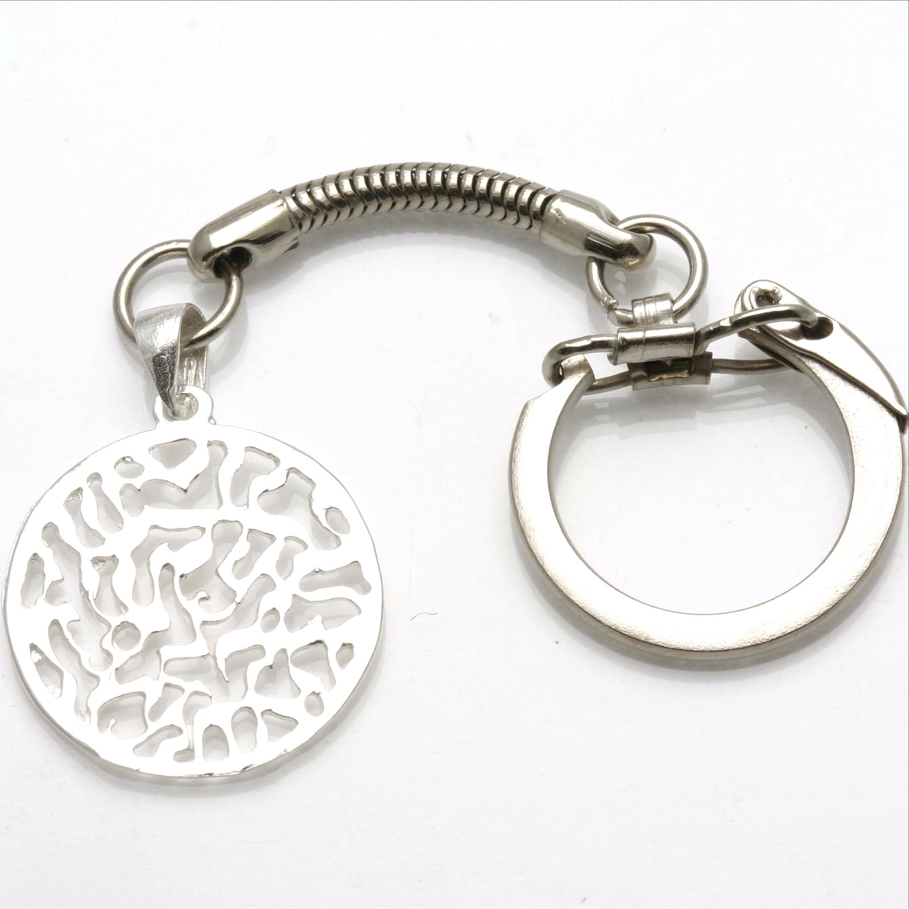 Sterling Silver Shema Yisrael Keychain - JewelryJudaica