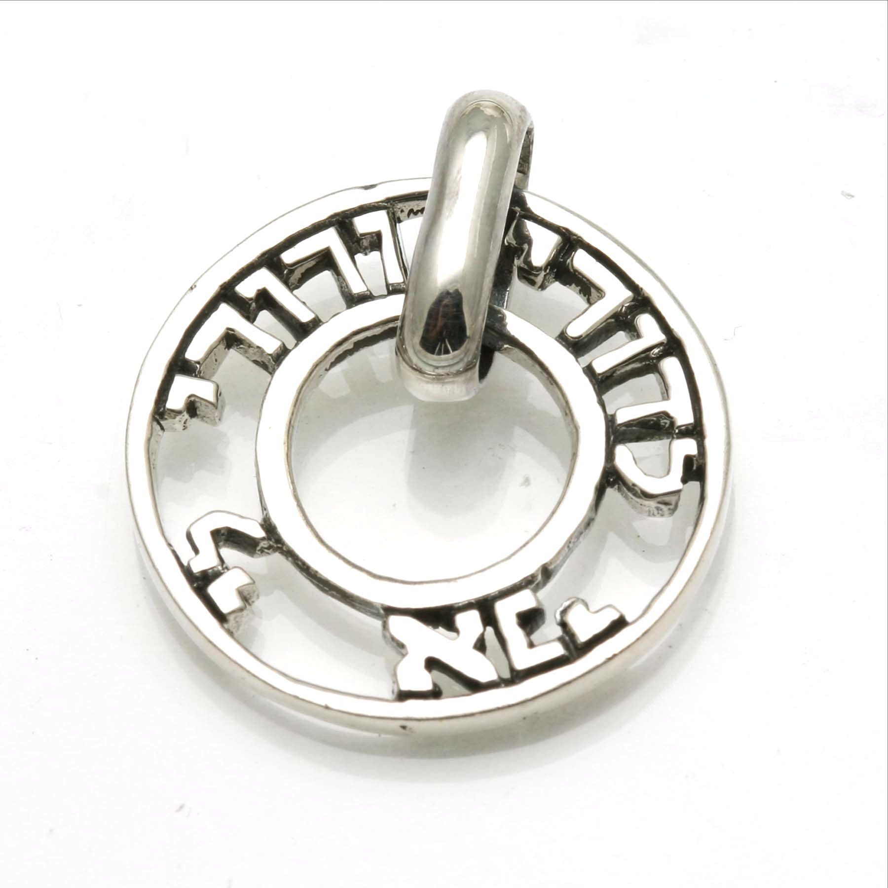 Sterling Silver Ani Le Dodi Encircled Pendant Beloved - JewelryJudaica